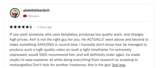 Original review screenshot